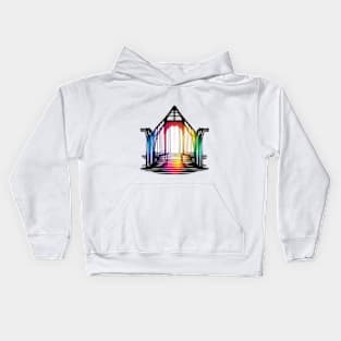 Rainbow Bridge Graphic Artwork No. 745 Kids Hoodie